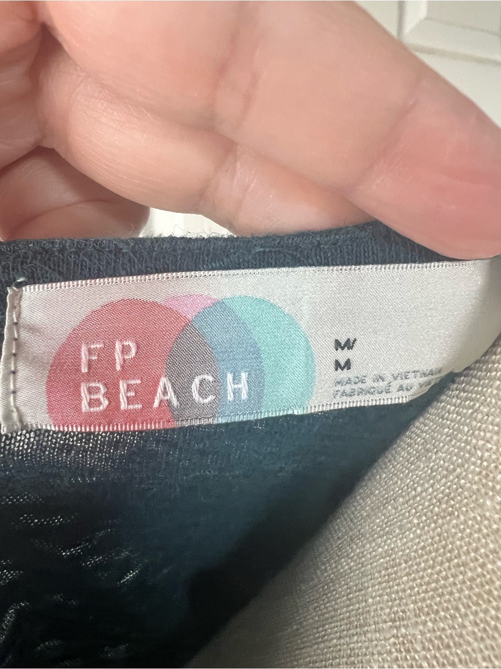 Free People FP Beach Picnic Mini Dress Linen Blend Venetian Pool Dark Teal M - Picture 5 of 9